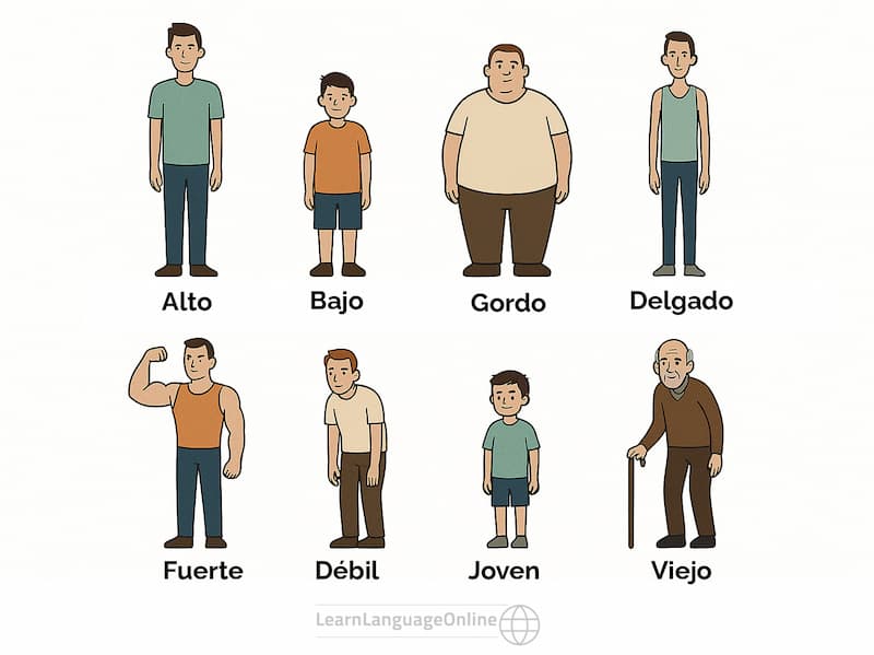Describing people in Spanish language