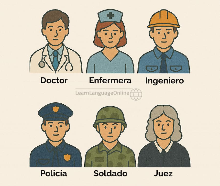Common professions in Spanish